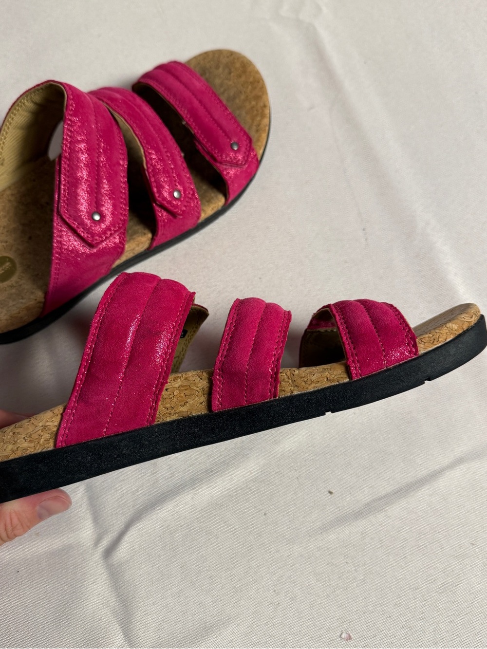 Revitalign Oasis Orthotic Slide Sandals Hot Pink Cork Sandals Size 7.5 - Picture 9 of 9